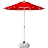 Sunminyum 225/8 Polyester Kumaşlı + 50 Litre Bidonlu Bahçe Şemsiyesi - Kırmızı