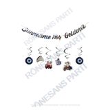 Sünnetime Hoş Geldiniz Kaligrafi Banner ve 6'lı Tavan Süsü