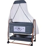 Sunny Baby King Beşik Metal Sallanır Beşik Siyah Portatif Beşik - Bej