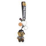 Sunny Boy Toy Ayıcık Figürlü Silikon Anahtarlık, 3D Tasarım, Basketbol Aksesuarlı, Çanta Süsü, 21x4 cm, 1 Adet