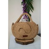 Sunny Design El Yapımı Jüt Hasır Çanta Kadın Kol Çantası Suya Dayanıklı Bohem Tasarım Orta Boy - Kahverengi-70304