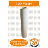 sunpack ambalaj Beyaz Palet Streç Filmi 50cm x 300m - 23 Mikron, 1 Adet, Dayanıklı Eşya ve Koli Streci