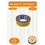 sunpack ambalaj Çift Taraflı Bant 48mm X 25m Şeffaf Filmik (1 Adet)- Güçlü, Şerit Montaj ve Çok Amaçlı Kullanım