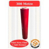 sunpack ambalaj Kırmızı Palet Streç Filmi 50cm x 300m - 23 Mikron, 1 Adet, Dayanıklı Eşya ve Koli Streci