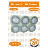 sunpack ambalaj Lifli Bant 50mm X 50m Enine-Boyuna (6 Adet) - Takviyeli, Yüksek Mukavemetli Sabitleme Bandı