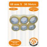 sunpack ambalaj Maskeleme Bandı 48mm X 30m Krem (6 Adet) (Kağıt Bant) - Oto Boya, Fırın ve Dekorasyon Bandı
