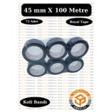 sunpack ambalaj Royal Tape Siyah Koli Bandı 45mm x 100m (6 Adet) - Güçlü Yapışkanlı Koli Bandı