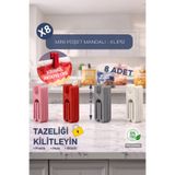 Sunplast 8 Adet 4 cm Mini Poşet Mandalı Tatlı Renkler Poşet ve Kese Mandalı Klipsi