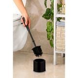 Sunplast Kir Tutmaz Kompakt Silikon Tuvalet Fırçası - Tuvalet Klozet Fırçası - Soft Toilet Brush - Siyah