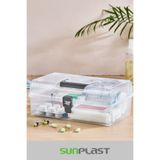 Sunplast Plastik Çok Amaçlı Kutu Hobi Makyaj Takı Organizeri Saklama Organizer Kutusu