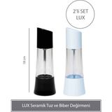 Sunplast Seramik Lux Tuz ve Biber Değirmeni - 2'li Set