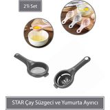 Sunplast Star Çay Süzgeci ve Yumurta Ayırıcı - Antrasit