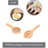 Sunplast Star Çay Süzgeci ve Yumurta Ayırıcı - Somon