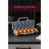 Sunplast Yumurta Çantası Saplı Yumurtalık Taşıma Kutusu, Piknik Yumurta Taşıma Kabı, 12'li