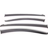 Sunplex Ford Uyumlu Focus 3/4 Hb/sedan 2011-2017 Arası Chrome Style 4 Lü Set Kromlu Cam Rüzgarlığı Ön ve Arka Parça
