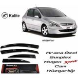Sunplex Peugeot 307 2000-2014 4'lü Mugen Tip Cam Rüzgarlığı