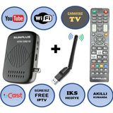 Sunplus Astra Turbo HD2023 Full HD Uydu Alıcısı Wi-Fi Dahil Çanaklı-Çanaksız Sınırsız Sinema Paketi - Siyah