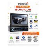 sunplus | SP-9033CP | Kablosuz Carplay+Android Auto | 7 inç Ekranlı Indash Oto Teyp | Motorized 1-din