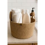 Sunrise Rug Çok Amaçlı Hasır Sepet, Banyo Sepeti, Dekor Sepet, Havlu Sepeti 26x20