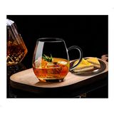 Sun's Tea Ultra Şeffaf Cam Çay Kupası | Kahve Kupası 16 oz (470 ml) | Borosilikat - Büyük Saplı Bardaklar | Basit ve Zarif | Mikrodalga Fırında Kullanılabilir | Saf Cam
