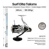 Sunset Ocean Obsession Power 420cm Surf Kamışı - Kaido Magico 10000 Surf Set 34