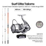 Sunset Ocean Vibration Hybrid LC 420 Cm Surf Kamışı - Kaido Skuga 9000 Surf Set 30