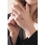 SUNSHINE 925 Ayar Gümüş, Gold Kaplamalı Siyah Zirkon Taşlı Akrep Tasarım Şahmeran