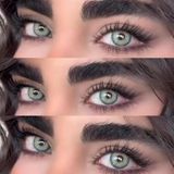 Sunshine Green / Hareli Renkli Yeşil Göz Kirpik Lens / Yıllık Kullanım Için Doğal Renkli Seçenek