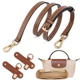 Sunshine Smile Longchamp çantası için düzenleyici, kadınlar için omuz askısı, taşıma kayışı, mini çanta düzenleyici (Bej)