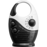 Sunshinee Am/fm Mini Duş Radyo Banyo Su Geçirmez Radyo Asılı Müzik Radyo Dahili Hoparlör (Yurt Dışından) - Siyah