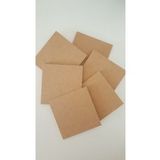 Sunta Kare Tahta Beyaz Kahverengi Hobi Hammadde 15x15 12'li Paket