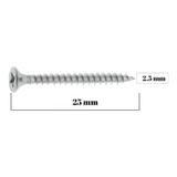 Sunta Vidası 2.5x25 Mm 100 Adet Sivri Uçlu Ahşap Tahta Ağaç Mobilya Vidası 2.5 x 25 MM