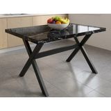 Suntalam x Metal Ayak Bahçe Mobilyası Masa 70X110CM Mermer Desen