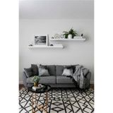Suntalem 2 Li Modern Beyaz suntalam Duvar Rafı