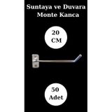 Suntaya Kanca 20 Cm Duvara Monte Çok Amaçlı Raf Kancası 50 Adet