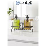 Suntel 2’li Metal Standlı Plastik Sıvı Sabun Şişesi Sabunluk 430 ml Siyah