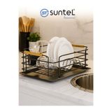 Suntel Ahşap Tutmaçlı Bulaşıklık Kaşıklık & Bez Bölmeli (Bez Askılı, Tepsi Dahil)