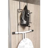 SUNTEL BANYO MUTFAK AKSESUARLARI Kapı Arkası Geçmeli Ütü ve Ütü Masası Rafı | Pratik Ütülük Organizer Stand
