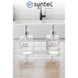 SUNTEL BANYO VE MUTFAK AKSESUARLARI Metal Standlı Sıvı Sabunluk Şişesi Seti - Modern Standlı