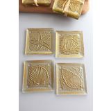 Sunu Gold Marin 4'lü Cam Bardak Altlığı - 10x10 Cm