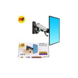 Sunum Ekranı Müşteri Monitörü Nb F120 17-27''amortisörlü Duvara Monte Hareketli Monitör Askı Aparatı Siyah
