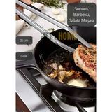 Sunum Maşası Barbekü Maşası Mangal Maşa Çelik Salata Maşası 25 cm