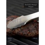 Sunum Maşası Barbekü Maşası Mangal Maşa Çelik Salata Maşası 30 Cm