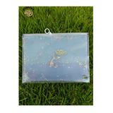 Sunum Proje Dosyası Klips Fermuarlı A4 Boy Ödev Dosyası Simli Pullu Açık Mavi(32,5X24,5 Cm) 1 Adet