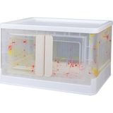 Sunup SN-25883 72L Katlanabilir Plastik Saklama Kutusu Renkli Kapaklı Tekerlekli 40X64X37CM - Adaçayı Yeşili