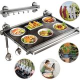 Sunup SN-26732 Duvara Monte Vantuzlu Katlanır Masa Çamaşır Rafı - Çok Renkli