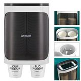 Sunup SN-27108 Kendinden Yapışkanlı Çiftli Plastik Karton Bardak Dispenseri Su Sebili Kahve Makinası Yanı Bardaklık