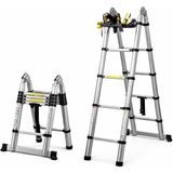 Sunup SN-29682 3.2+3.2 Metre Teleskopik Merdiven Karavan & Tekne Katlanır Alüminyum - Renkli