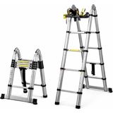 Sunup Sn-29683 4+4 Metre Teleskopik Merdiven Karavan Tekne Katlanır Alüminyum