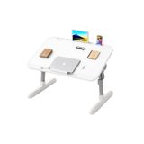 SUNUP SN-29697 Çok Fonksiyonlu Katlanabilir Yatak Koltuk Laptop Masası Yükseklik ve Açı Ayarlı Beyaz